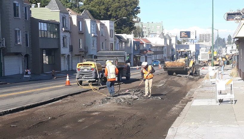 Park Blvd asphalt resurfacing in Oakland