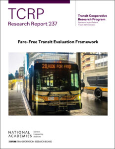 TCRP Report 237 cover